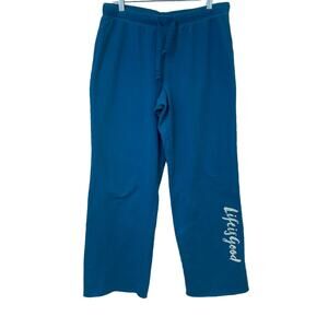 Life is Good Fleece Sweatpants Women's Medium Logo Spell Out Sz M